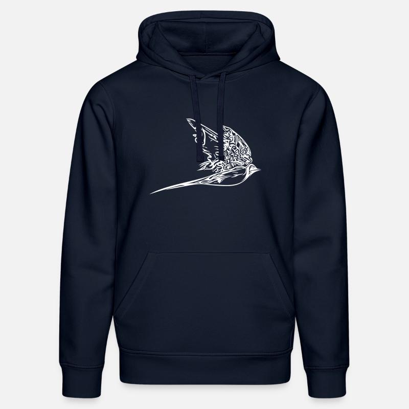 Hirondelle élégante en vol - Sweat à capuche bio DRUMMER Stanley/Stella Unisexe - bleu marine