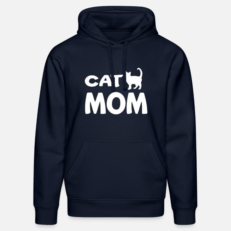 Cat Mom - Sweat à capuche bio DRUMMER Stanley/Stella Unisexe - bleu marine