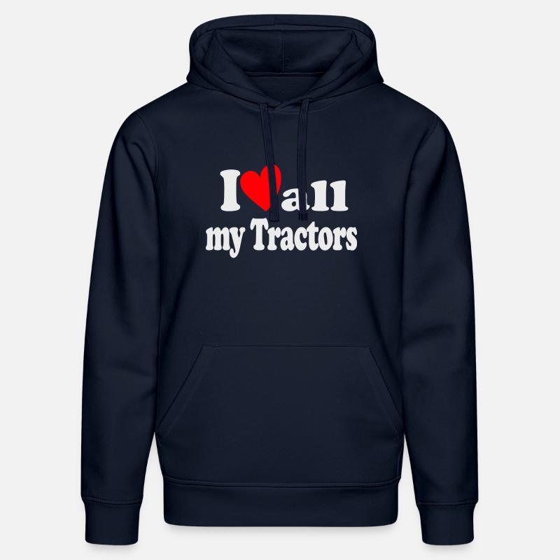 J’aime tous mes tracteurs - Sweat à capuche bio DRUMMER Stanley/Stella Unisexe - bleu marine