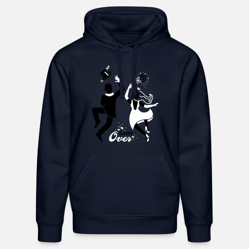 Mariée - Couple Game over - Sweat à capuche bio DRUMMER Stanley/Stella Unisexe - bleu marine