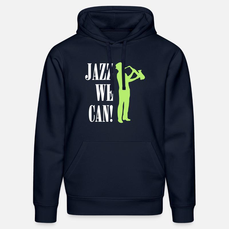 jazz_we_can_2c - Sweat à capuche bio DRUMMER Stanley/Stella Unisexe - bleu marine