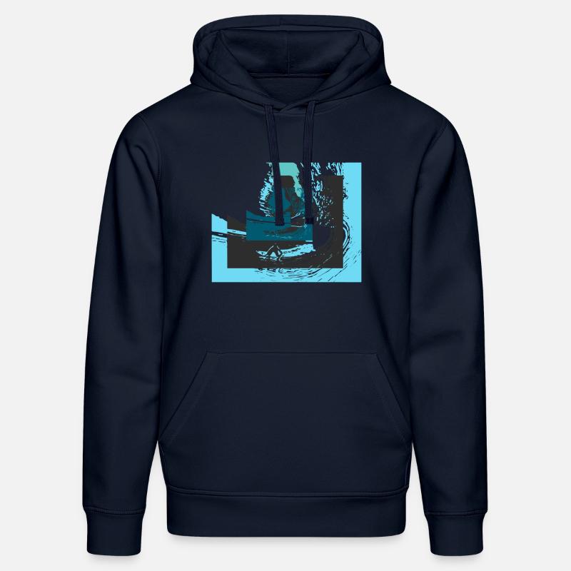 vagues - Sweat à capuche bio DRUMMER Stanley/Stella Unisexe - bleu marine
