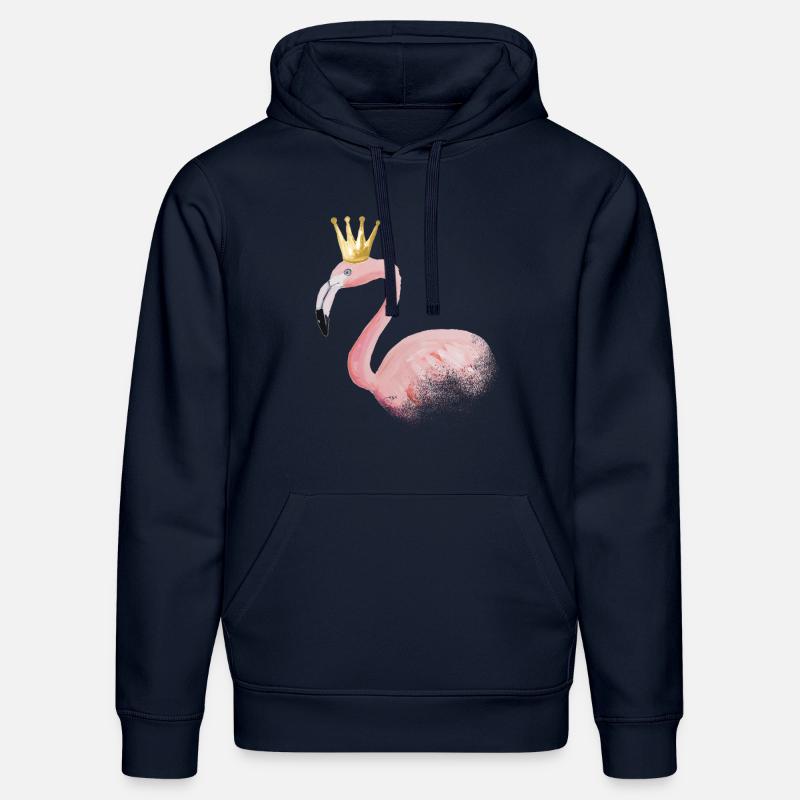 flamingo mit Krone - Stanley/Stella Unisex Bio-Hoodie DRUMMER  - French Navy