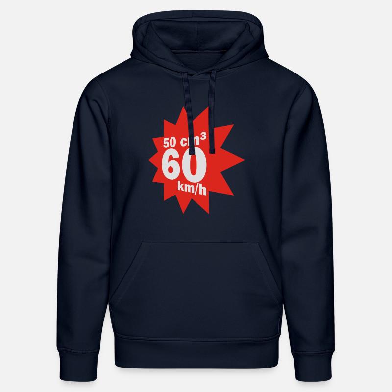 50 cc, 60 kmh - Sweat à capuche bio DRUMMER Stanley/Stella Unisexe - bleu marine