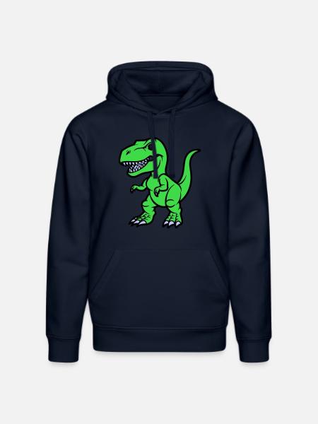 T Rex Comic - Stanley/Stella DRUMMER Unisex Organic Hoodie - french navy