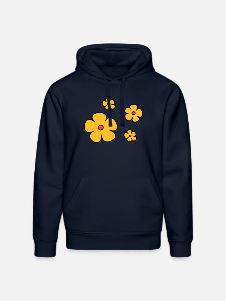 Blumen dreifarbig - Stanley/Stella Unisex Bio-Hoodie DRUMMER  - French Navy