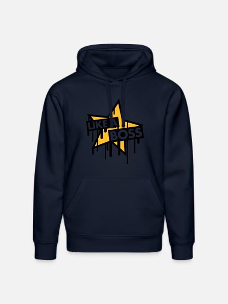 like_a_boss_star - Stanley/Stella DRUMMER Unisex Organic Hoodie - french navy