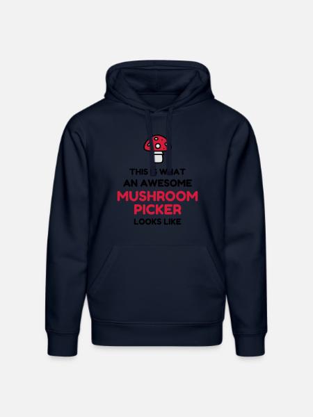 Mushroom / Champignon / Pilz / Picking - Stanley/Stella DRUMMER Unisex Organic Hoodie - french navy