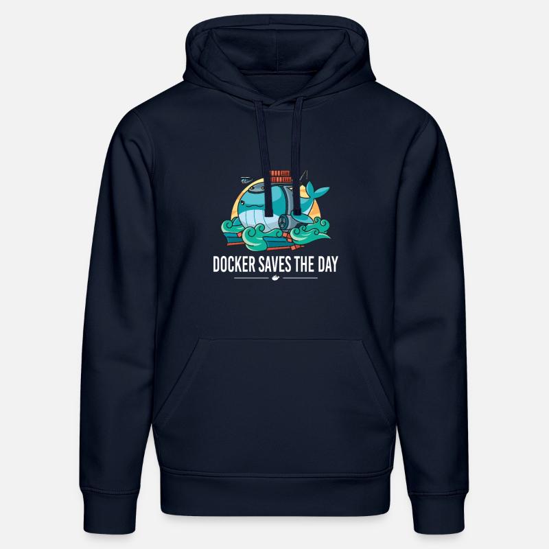 Docker sauve la mise - Sweat à capuche bio DRUMMER Stanley/Stella Unisexe - bleu marine