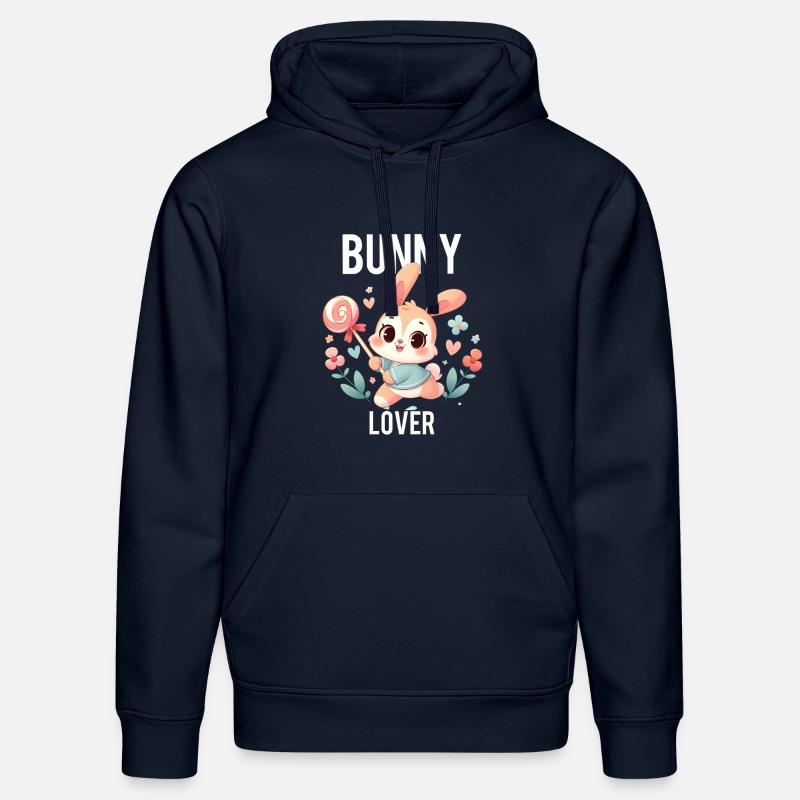 bunny lover - Sweat à capuche bio DRUMMER Stanley/Stella Unisexe - bleu marine