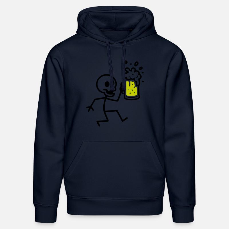 Skelett Bier Saufen - Stanley/Stella Unisex Bio-Hoodie DRUMMER - French Navy