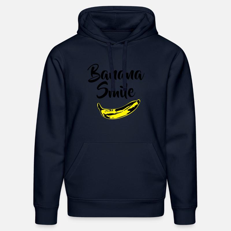 banana smile - Sweat à capuche bio DRUMMER Stanley/Stella Unisexe - bleu marine