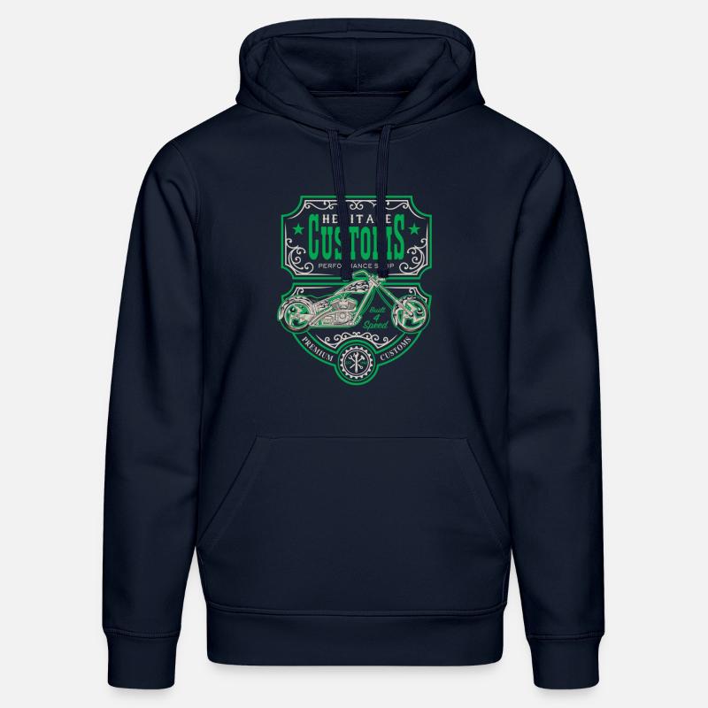 Douanes du patrimoine - Sweat à capuche bio DRUMMER Stanley/Stella Unisexe - bleu marine