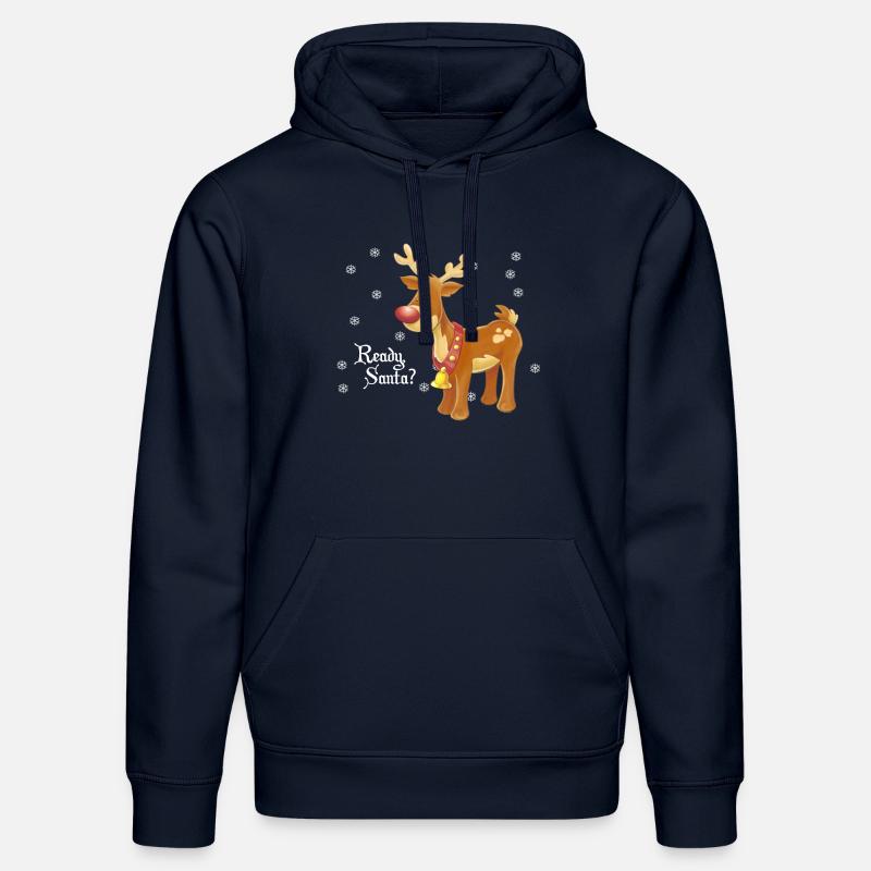 Prêt, le Père Noël? - Sweat à capuche bio DRUMMER Stanley/Stella Unisexe - bleu marine