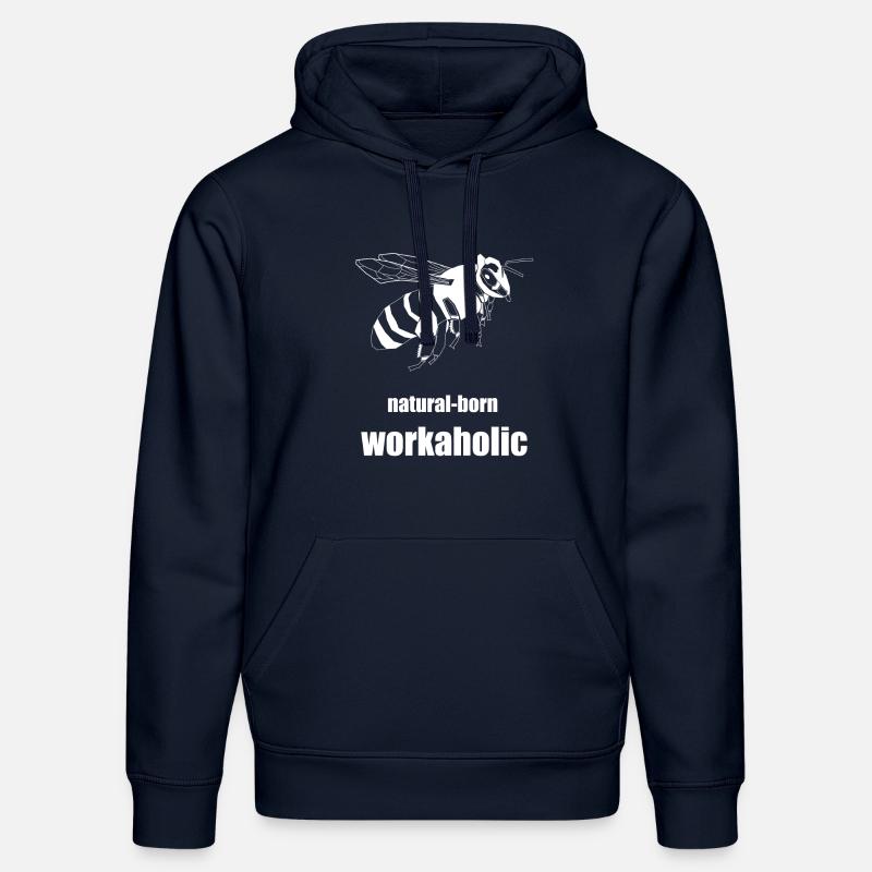 worcaholic naturel né - Sweat à capuche bio DRUMMER Stanley/Stella Unisexe - bleu marine