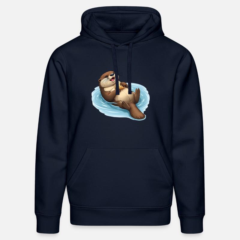 Castor décontracté avec coquille - Sweat à capuche bio DRUMMER Stanley/Stella Unisexe - bleu marine