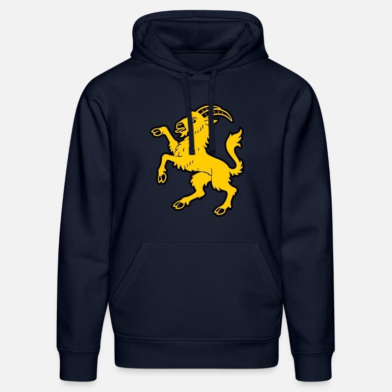 Chèvre Hälsinge - Sweat à capuche bio DRUMMER Stanley/Stella Unisexe - bleu marine