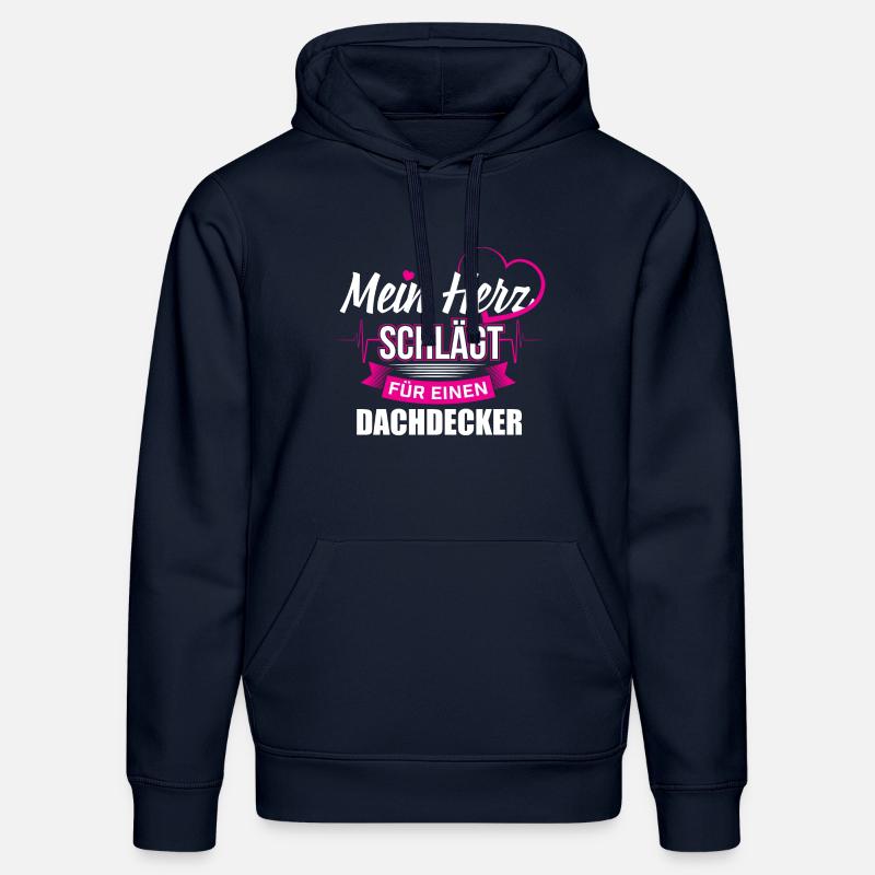 Dachdecker Zimmermann Herz - Stanley/Stella Unisex Bio-Hoodie DRUMMER - French Navy