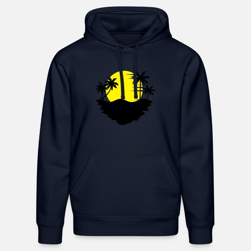 palm_sun - Sweat à capuche bio DRUMMER Stanley/Stella Unisexe - bleu marine