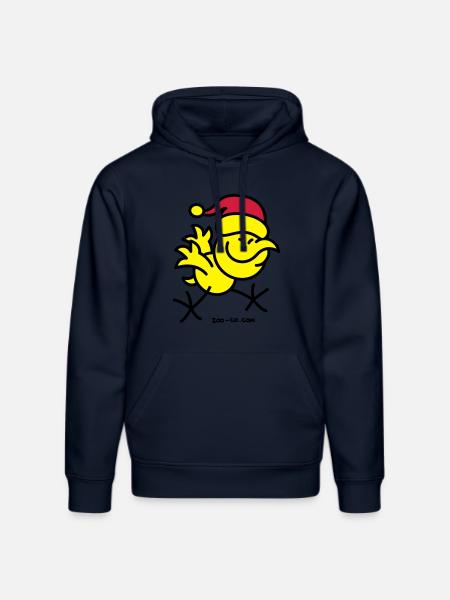 Merry Christmas Chicken - Stanley/Stella DRUMMER Unisex Organic Hoodie - french navy