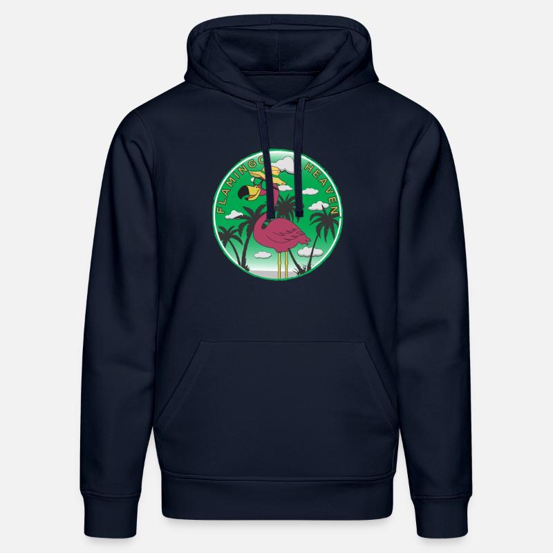 Flamingo Heaven - Sweat à capuche bio DRUMMER Stanley/Stella Unisexe - bleu marine