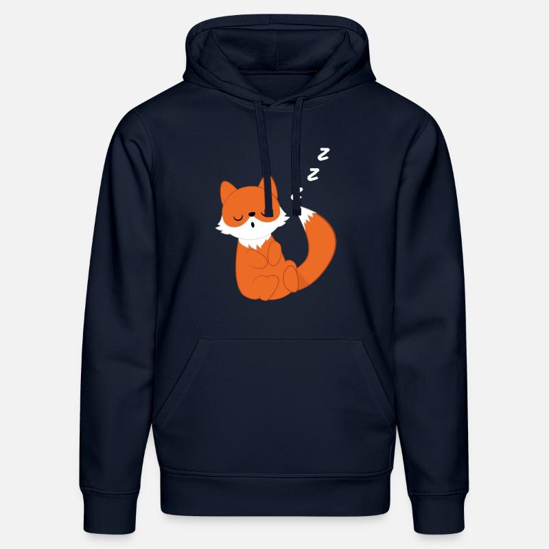Fox - vixen - Fox lovers - sleeping - Stanley/Stella DRUMMER Unisex Organic Hoodie - french navy