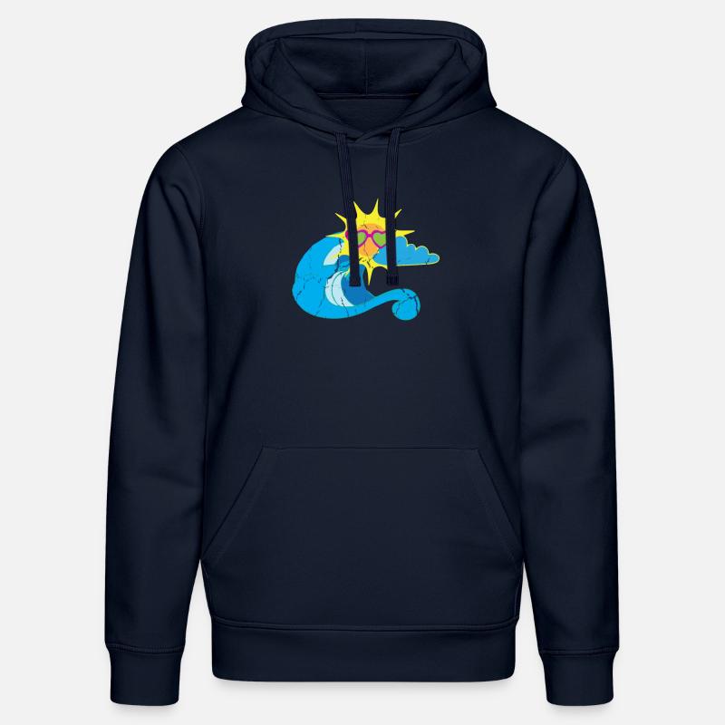 Onde solaire - Sweat à capuche bio DRUMMER Stanley/Stella Unisexe - bleu marine
