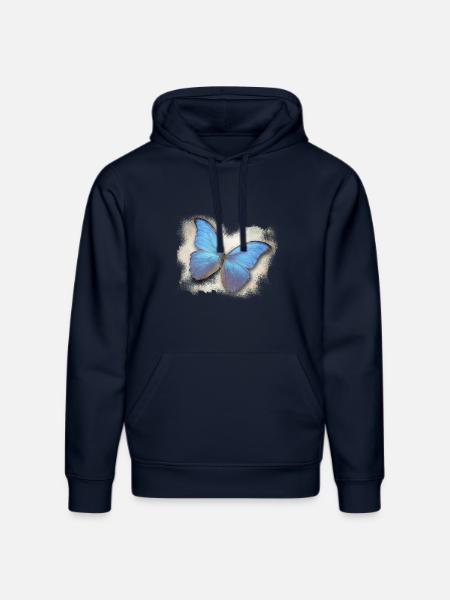 Papillon - Papillon - Sweat à capuche bio DRUMMER Stanley/Stella Unisexe - bleu marine