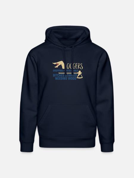 Logging Needing Wood Funny Logger - Stanley/Stella DRUMMER Unisex Organic Hoodie - french navy