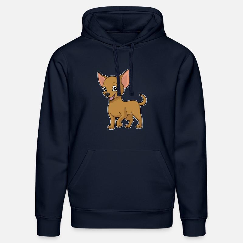 Petit chien doux Chiwawa - Sweat à capuche bio DRUMMER Stanley/Stella Unisexe - bleu marine