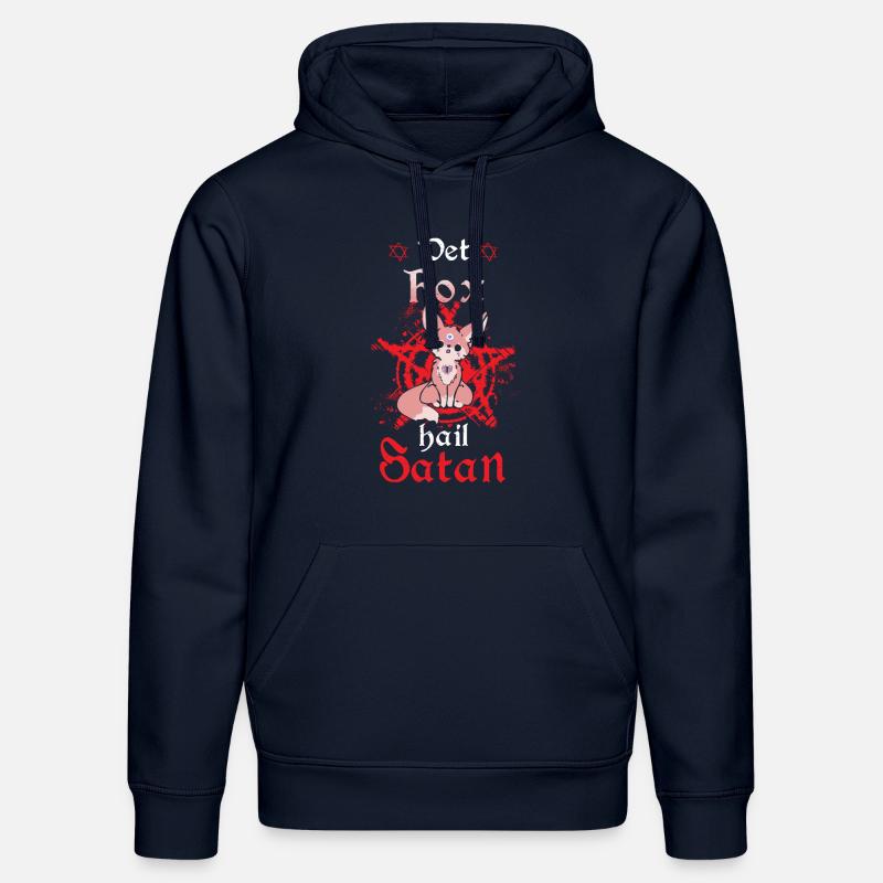 Pet Fox Hail Satan - Stanley/Stella DRUMMER Unisex Organic Hoodie - french navy