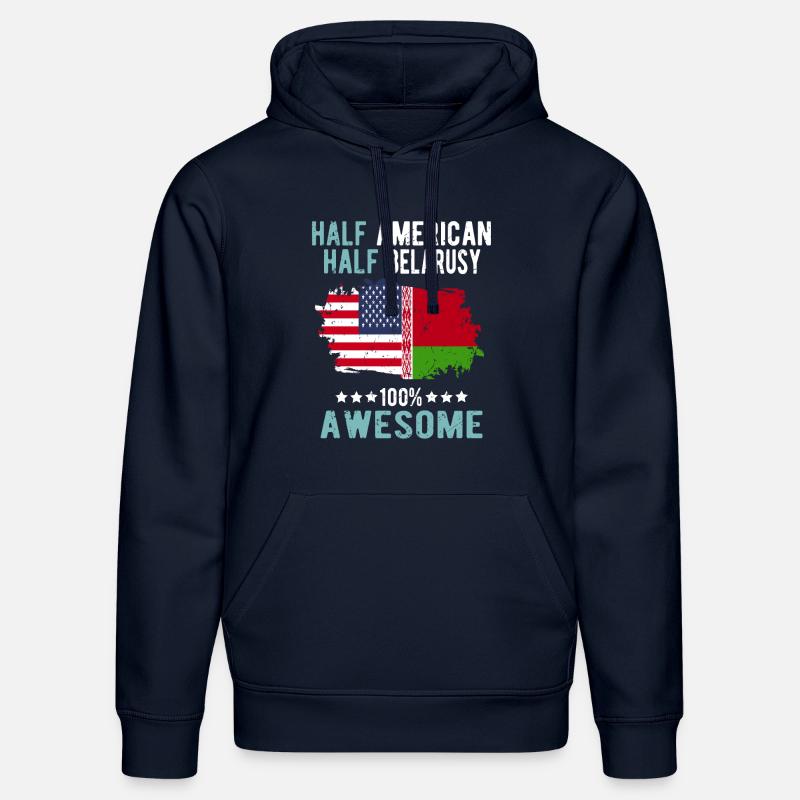Halb Amerikaner Halb Belarusse - Stanley/Stella Unisex Bio-Hoodie DRUMMER - French Navy