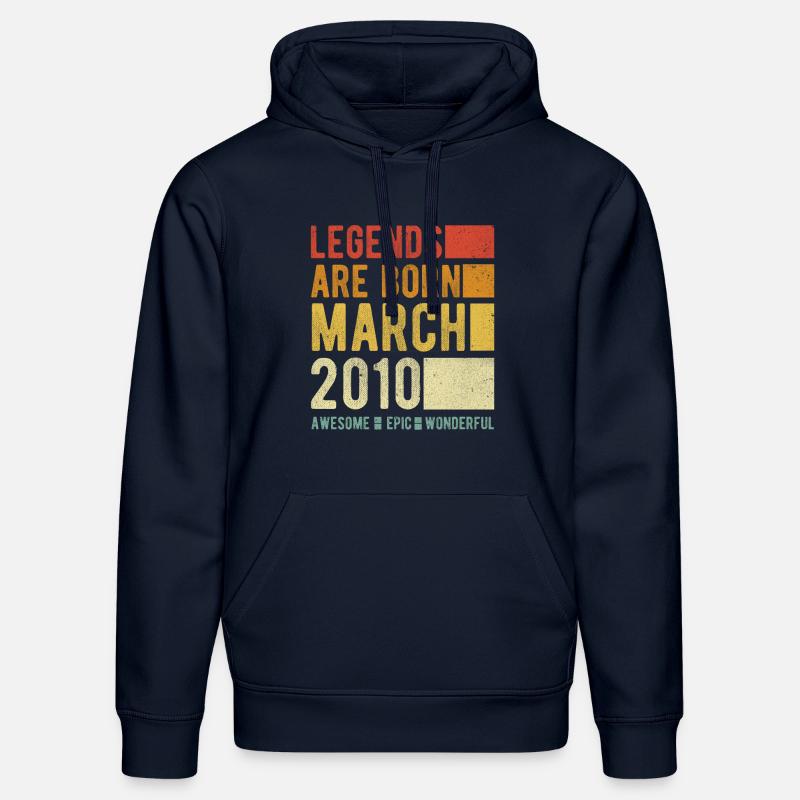 Anniversaire Mars 2010 - Sweat à capuche bio DRUMMER Stanley/Stella Unisexe - bleu marine