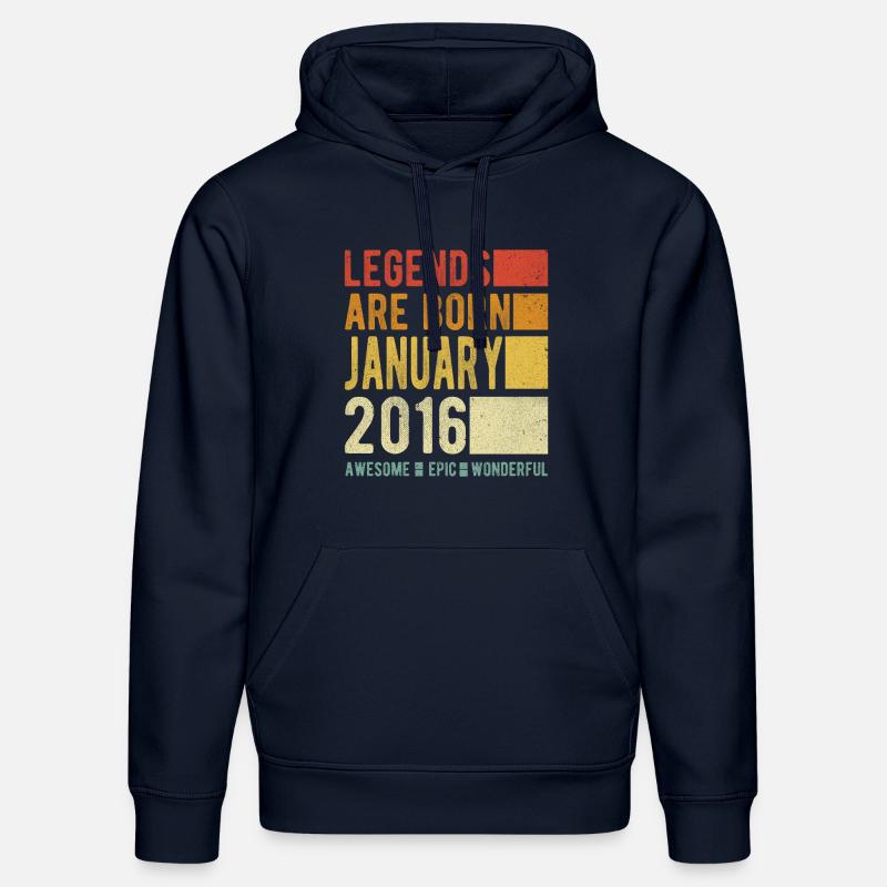 Anniversaire Janvier 2016 - Sweat à capuche bio DRUMMER Stanley/Stella Unisexe - bleu marine