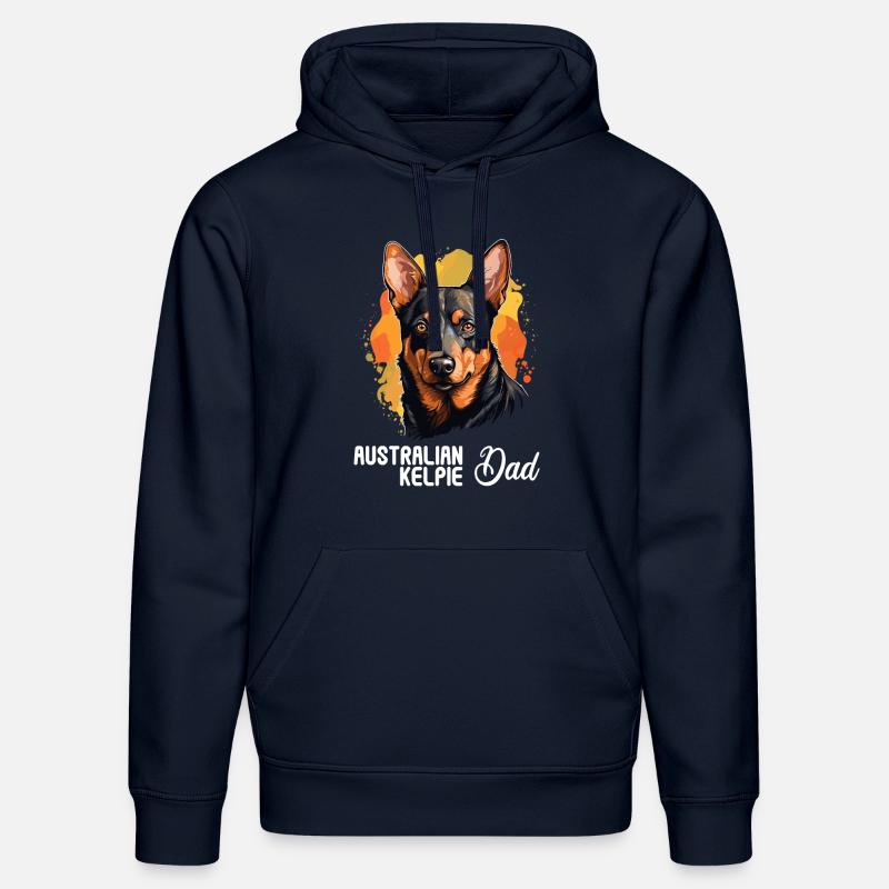 Chien Kelpie australien - Sweat à capuche bio DRUMMER Stanley/Stella Unisexe - bleu marine