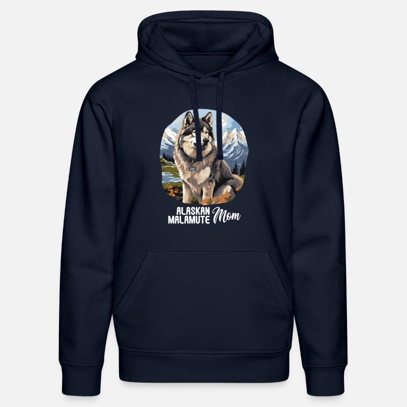 Chien Malamute d’Alaska - Sweat à capuche bio DRUMMER Stanley/Stella Unisexe - bleu marine