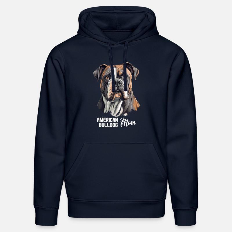 Chien bouledogue américain - Sweat à capuche bio DRUMMER Stanley/Stella Unisexe - bleu marine