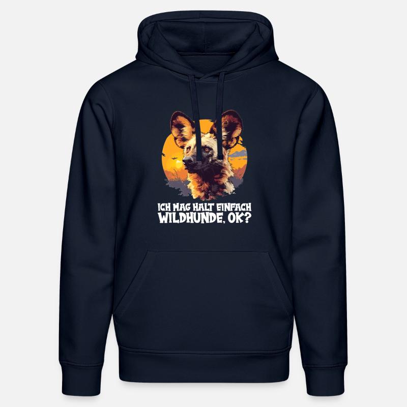 Chiens sauvages Chien sauvage - Sweat à capuche bio DRUMMER Stanley/Stella Unisexe - bleu marine
