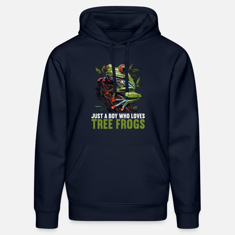 Tree Frog Baumfrösche Baumfrosch - Stanley/Stella Unisex Bio-Hoodie DRUMMER  - French Navy