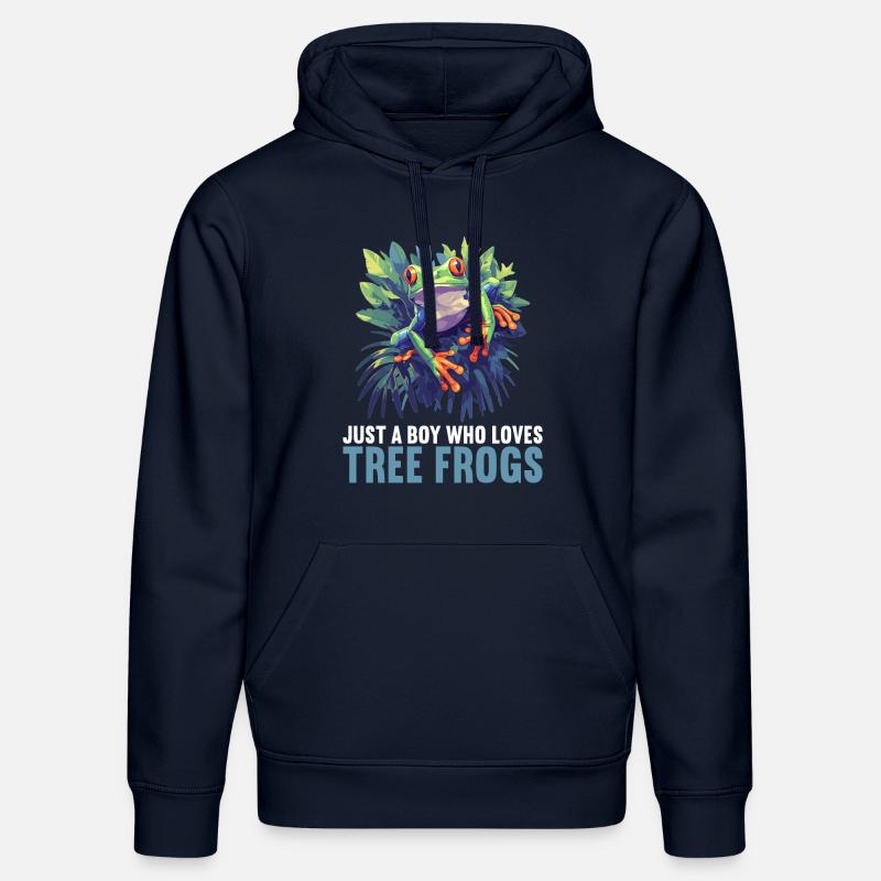 Tree Frog Baumfrösche Baumfrosch - Stanley/Stella Unisex Bio-Hoodie DRUMMER  - French Navy