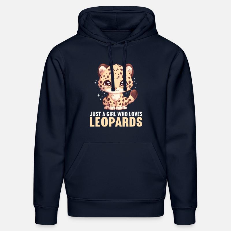 Léopard léopard - Sweat à capuche bio DRUMMER Stanley/Stella Unisexe - bleu marine