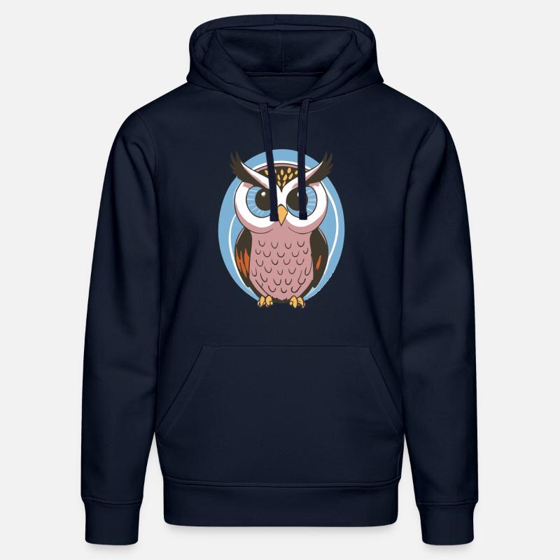 NIEDLICHE Eule - Stanley/Stella Unisex Bio-Hoodie DRUMMER  - French Navy