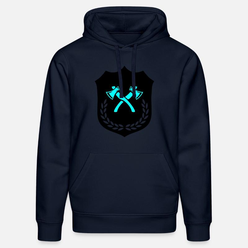 Armoiries Hache Haches - Sweat à capuche bio DRUMMER Stanley/Stella Unisexe - bleu marine