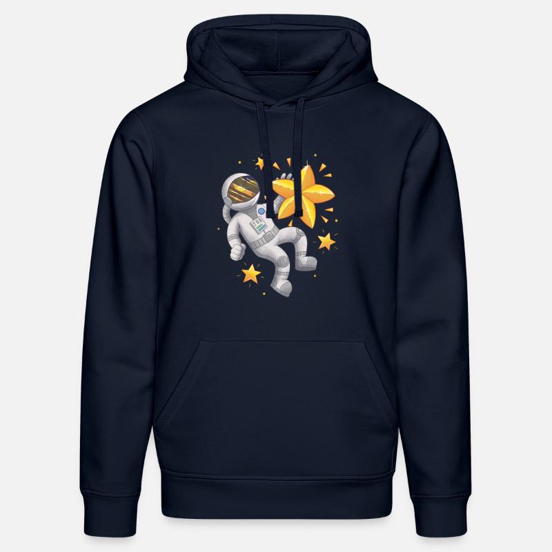 Étoile astronaute - Sweat à capuche bio DRUMMER Stanley/Stella Unisexe - bleu marine