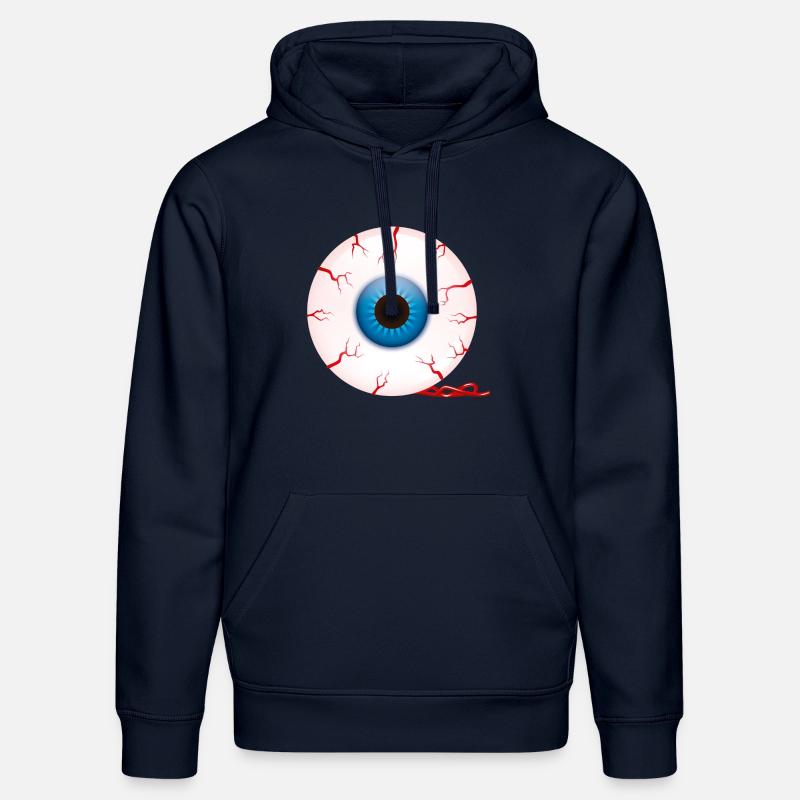 Smiley Halloween Eye - Sweat à capuche bio DRUMMER Stanley/Stella Unisexe - bleu marine