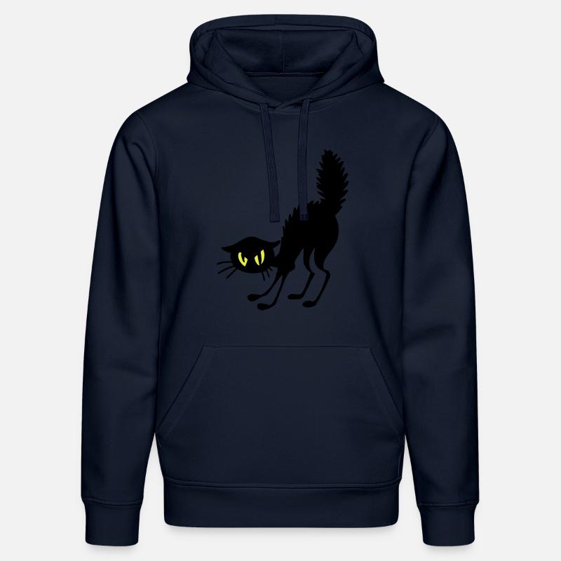 Chat énervé - Sweat à capuche bio DRUMMER Stanley/Stella Unisexe - bleu marine