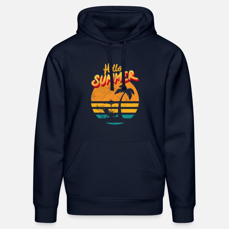hello summer 1 - Sweat à capuche bio DRUMMER Stanley/Stella Unisexe - bleu marine