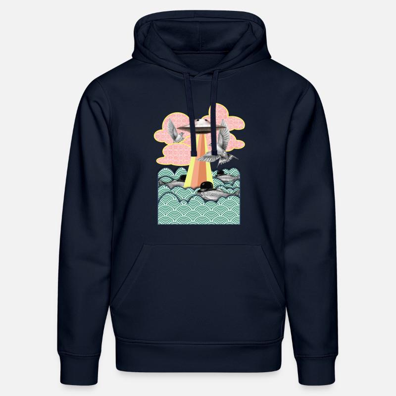 Flamingo - Sweat à capuche bio DRUMMER Stanley/Stella Unisexe - bleu marine