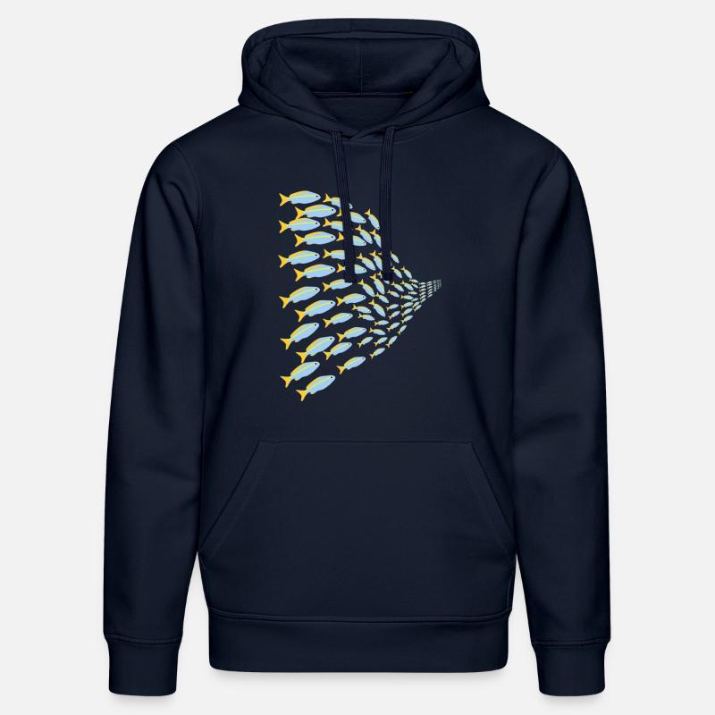 Banc de poissons - Sweat à capuche bio DRUMMER Stanley/Stella Unisexe - bleu marine
