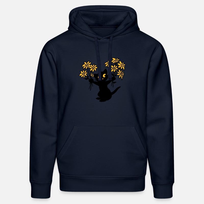 Die Katze mit Blumen - Stanley/Stella Unisex Bio-Hoodie DRUMMER  - French Navy